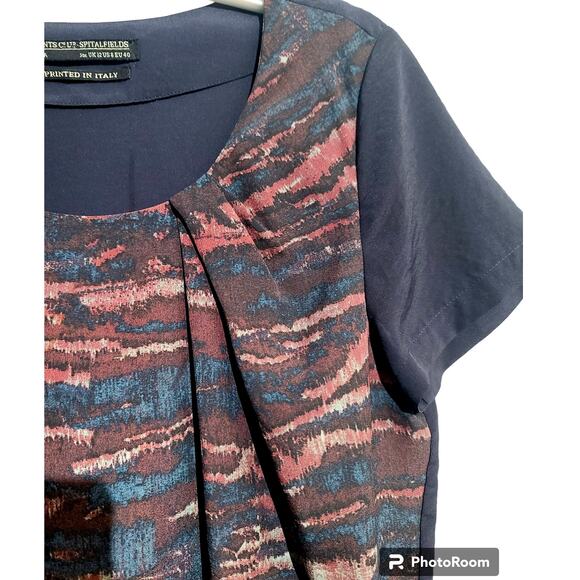 All Saints Navy Abstract Shift Dress - Picture 3 of 5